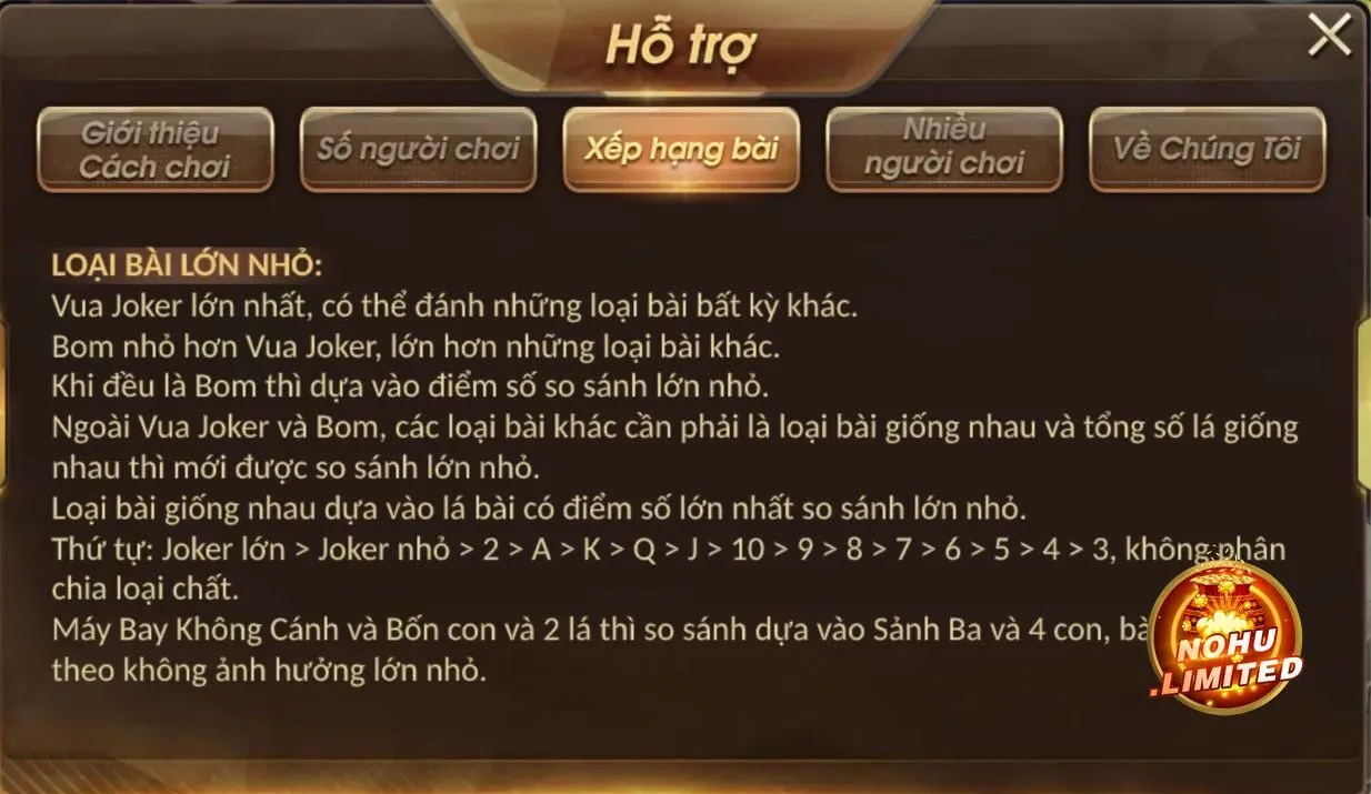 Luật chơi bài Tấn Nohu