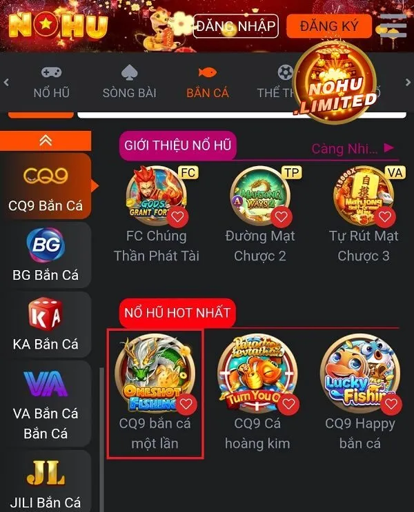 Hướng dẫn tân thủ cách chơi CQ9 Bắn Cá Một Lần Nohu chi tiết