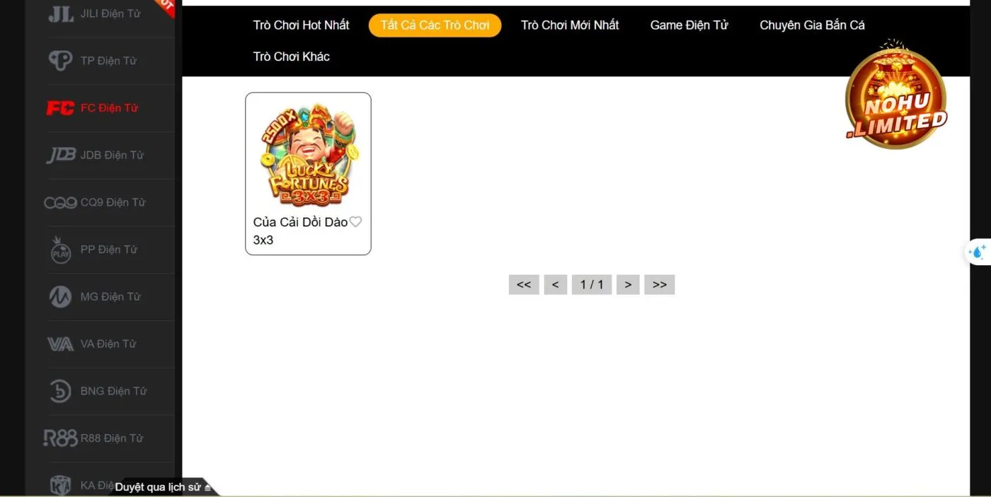 Thông tin cơ bản về trò chơi của cải dồi dào 3x3 tại nohu