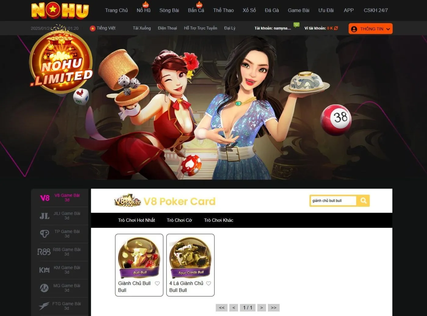 Hướng dẫn chơi trò Giành chủ Bull Bull Nohu