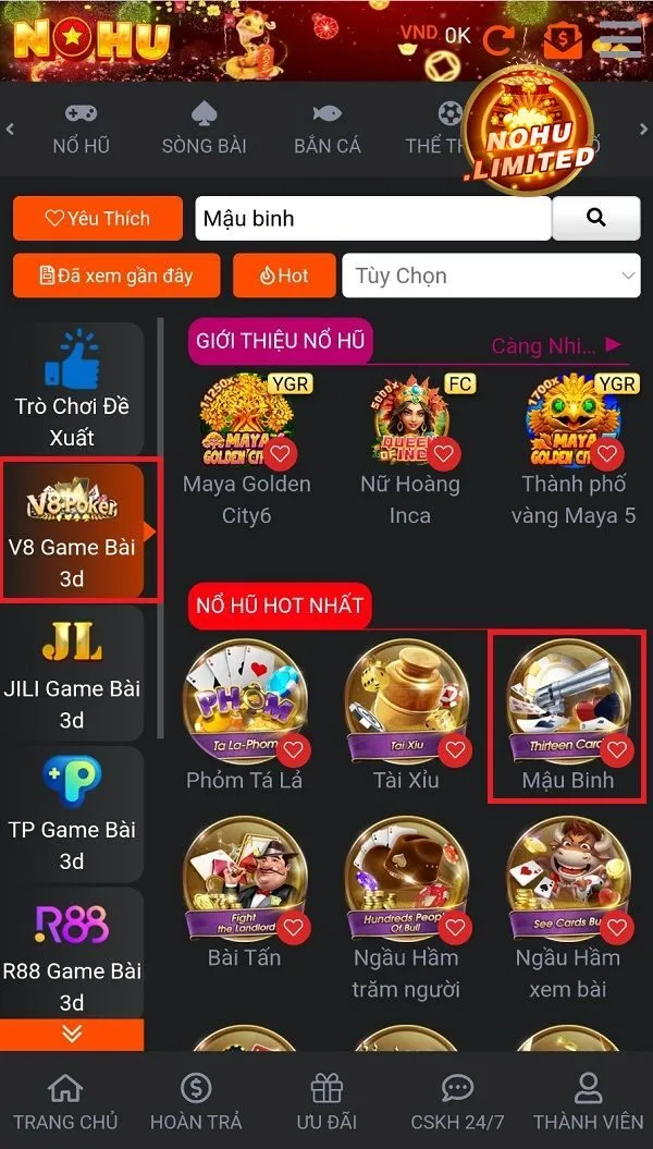 Hướng dẫn tân thủ cách chơi Mậu binh Nohu