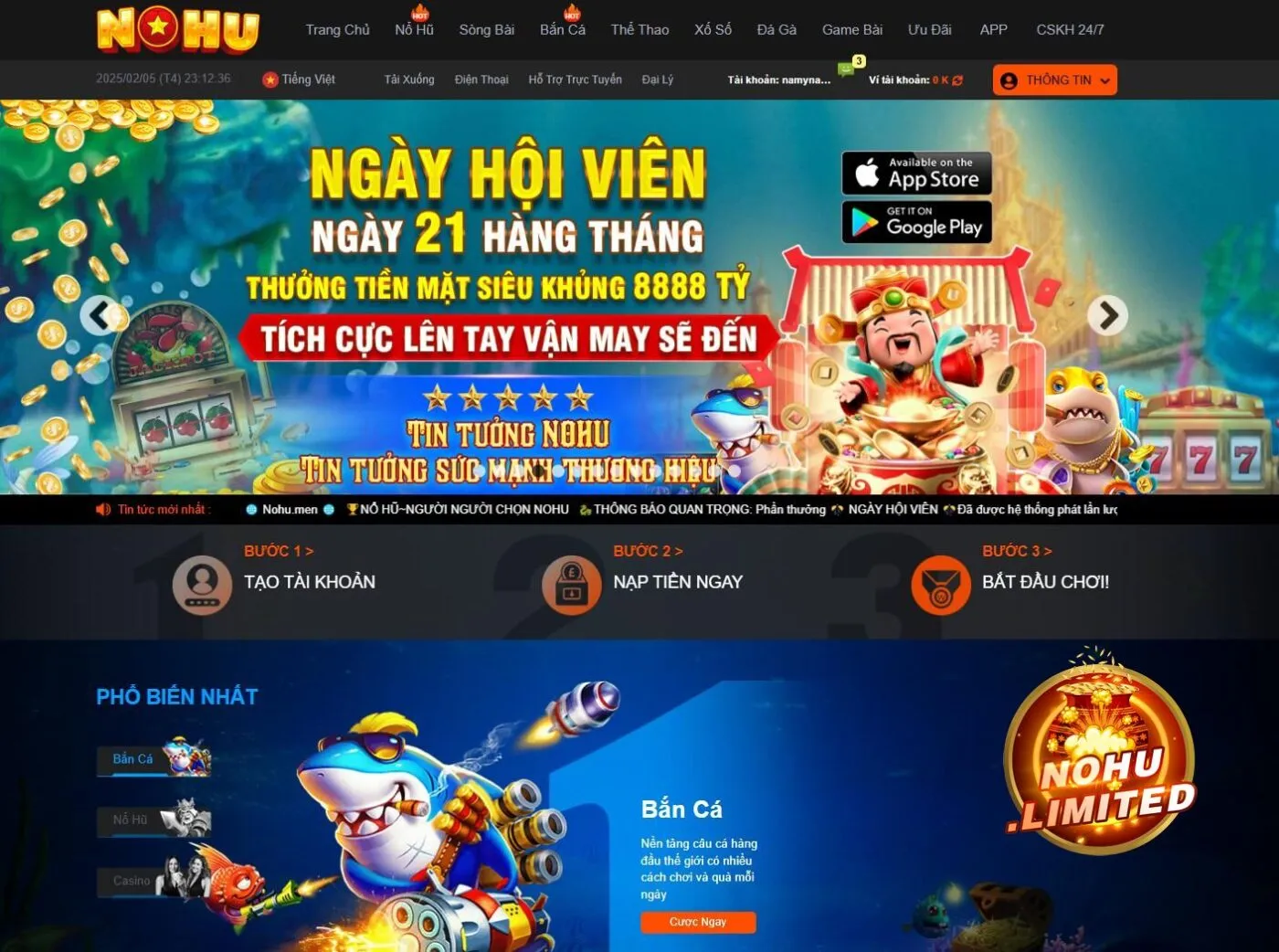 Nohu nhanh chóng xây dựng thương hiệu giải trí uy tín top đầu thị trường